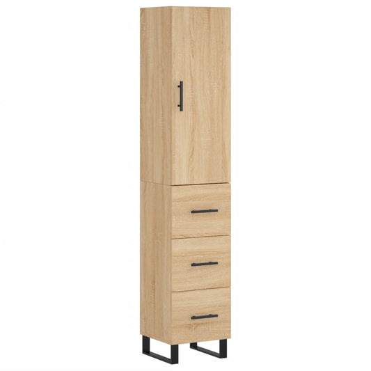 Highboard Sonoma-Eiche 34,5x34x180 cm Holzwerkstoff