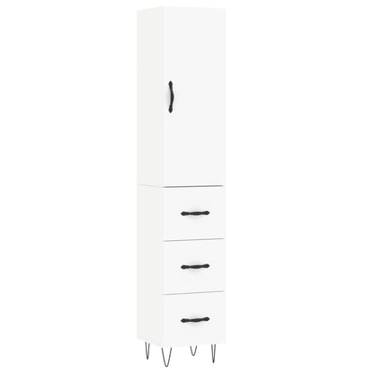 Highboard Weiß 34,5x34x180 cm Holzwerkstoff