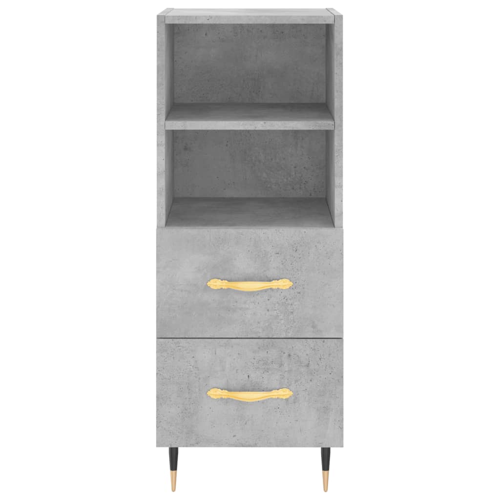 Highboard Beton Grå 34,5x34x180 cm Træmateriale