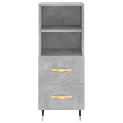 Highboard Beton Grå 34,5x34x180 cm Træmateriale