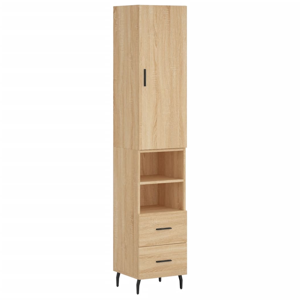 Highboard Sonoma-Eiche 34,5x34x180 cm Holzwerkstoff