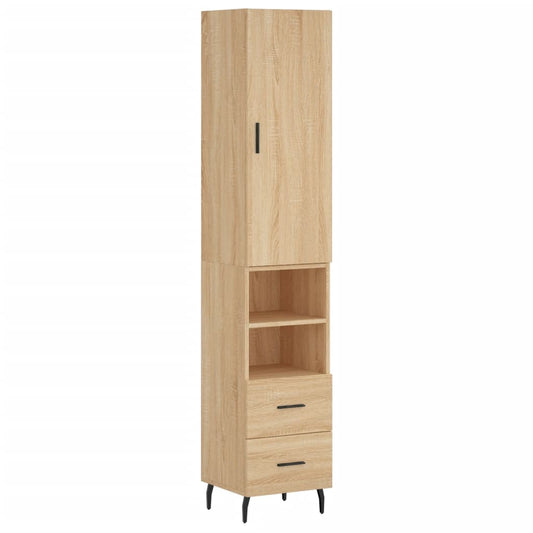 Highboard Sonoma-Eiche 34,5x34x180 cm Holzwerkstoff
