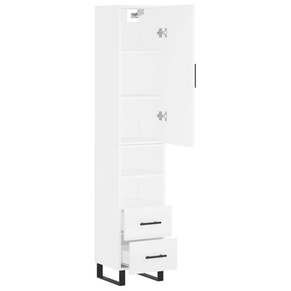 Highboard Weiß 34,5x34x180 cm Holzwerkstoff