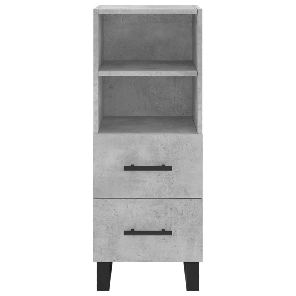 Highboard Betongrau 34,5x34x180 cm Holzwerkstoff