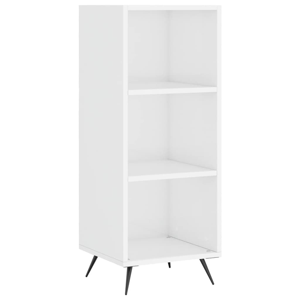 Highboard Højglans Hvid 34,5x34x180 cm Træmateriale