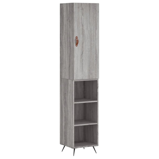 Highboard Grå Sonoma 34,5x34x180 cm Træmateriale