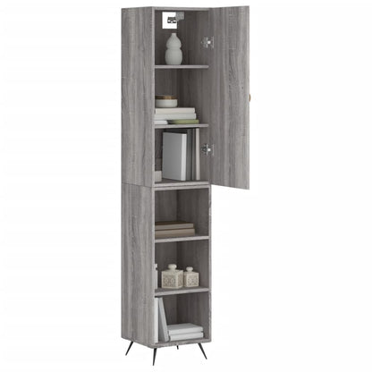 Highboard Grå Sonoma 34,5x34x180 cm Træmateriale