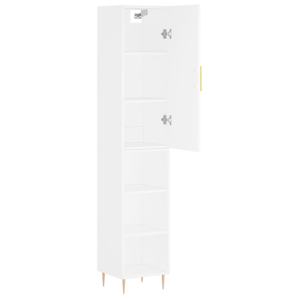 Highboard Weiß 34,5x34x180 cm Holzwerkstoff