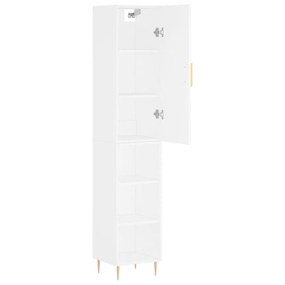 Highboard Weiß 34,5x34x180 cm Holzwerkstoff