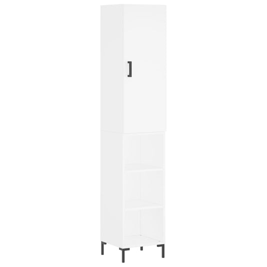 Highboard Weiß 34,5x34x180 cm Holzwerkstoff