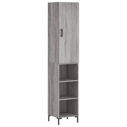Highboard Grå Sonoma 34,5x34x180 cm Træmateriale