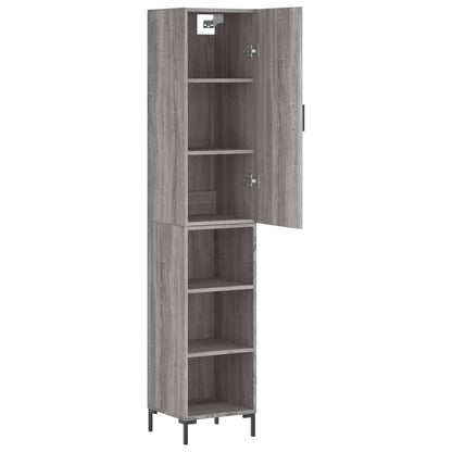Highboard Grå Sonoma 34,5x34x180 cm Træmateriale