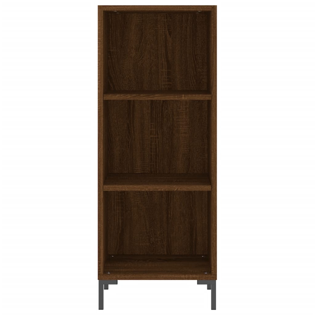 Highboard Brown Oak Look 34,5x34x180 cm Træmateriale