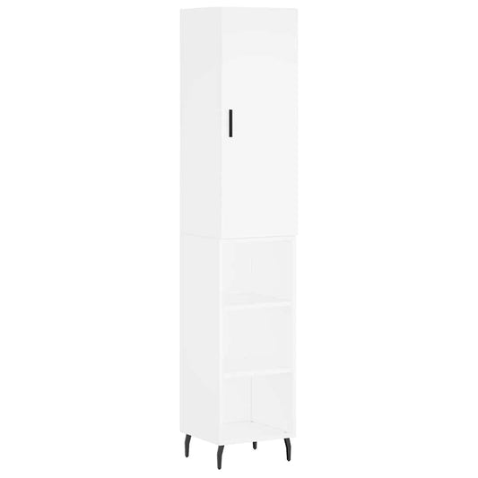Highboard Weiß 34,5x34x180 cm Holzwerkstoff
