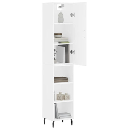 Highboard Weiß 34,5x34x180 cm Holzwerkstoff