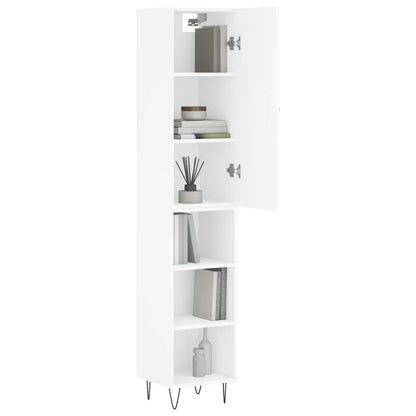 Highboard Weiß 34,5x34x180 cm Holzwerkstoff