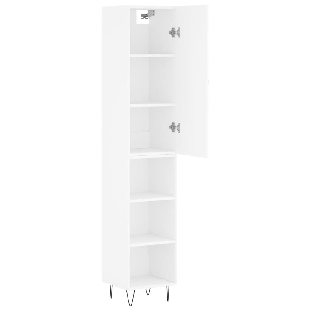 Highboard Weiß 34,5x34x180 cm Holzwerkstoff