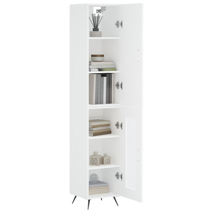Highboard Hvid 34,5x34x180 cm Træmateriale