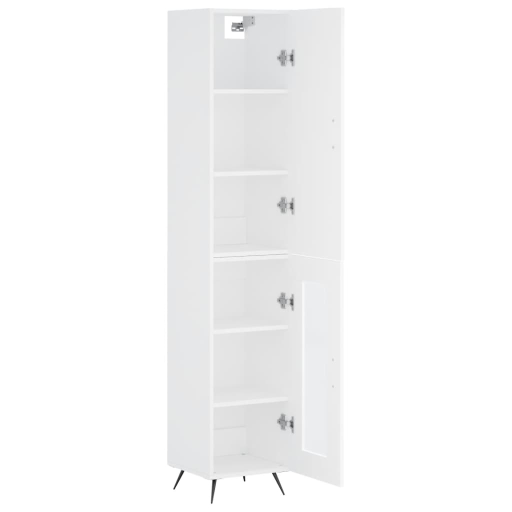 Highboard Hvid 34,5x34x180 cm Træmateriale