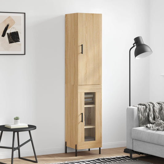 Highboard Sonoma-Eiche 34,5x34x180 cm Holzwerkstoff