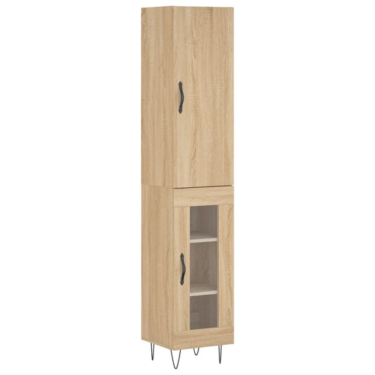 Highboard Sonoma-Eiche 34,5x34x180 cm Holzwerkstoff