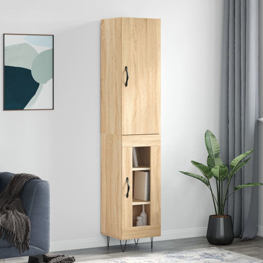 Highboard Sonoma-Eiche 34,5x34x180 cm Holzwerkstoff