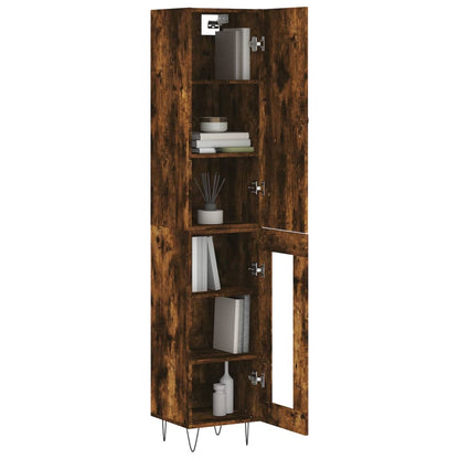 Highboard Räuchereiche 34,5x34x180 cm Holzwerkstoff