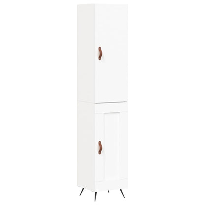 Highboard Hvid 34,5x34x180 cm Træmateriale