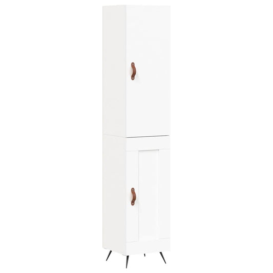Highboard Hvid 34,5x34x180 cm Træmateriale