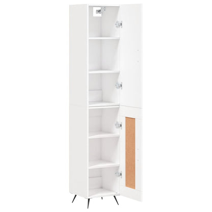 Highboard Hvid 34,5x34x180 cm Træmateriale