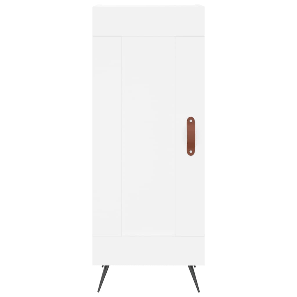 Highboard Hvid 34,5x34x180 cm Træmateriale