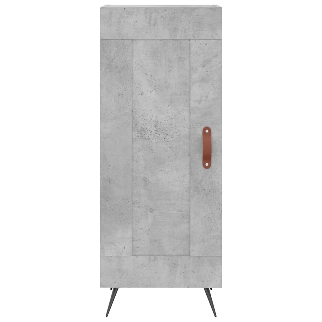 Highboard Beton Grå 34,5x34x180 cm Træmateriale