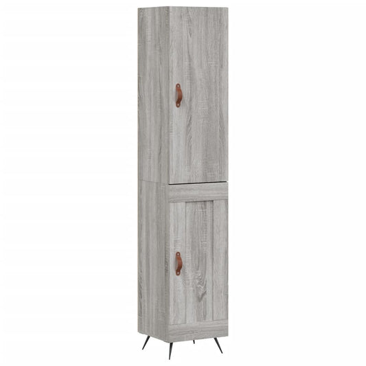 Highboard Grau Sonoma 34,5x34x180 cm Holzwerkstoff