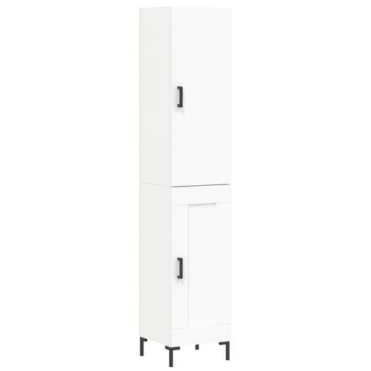 Highboard Weiß 34,5x34x180 cm Holzwerkstoff