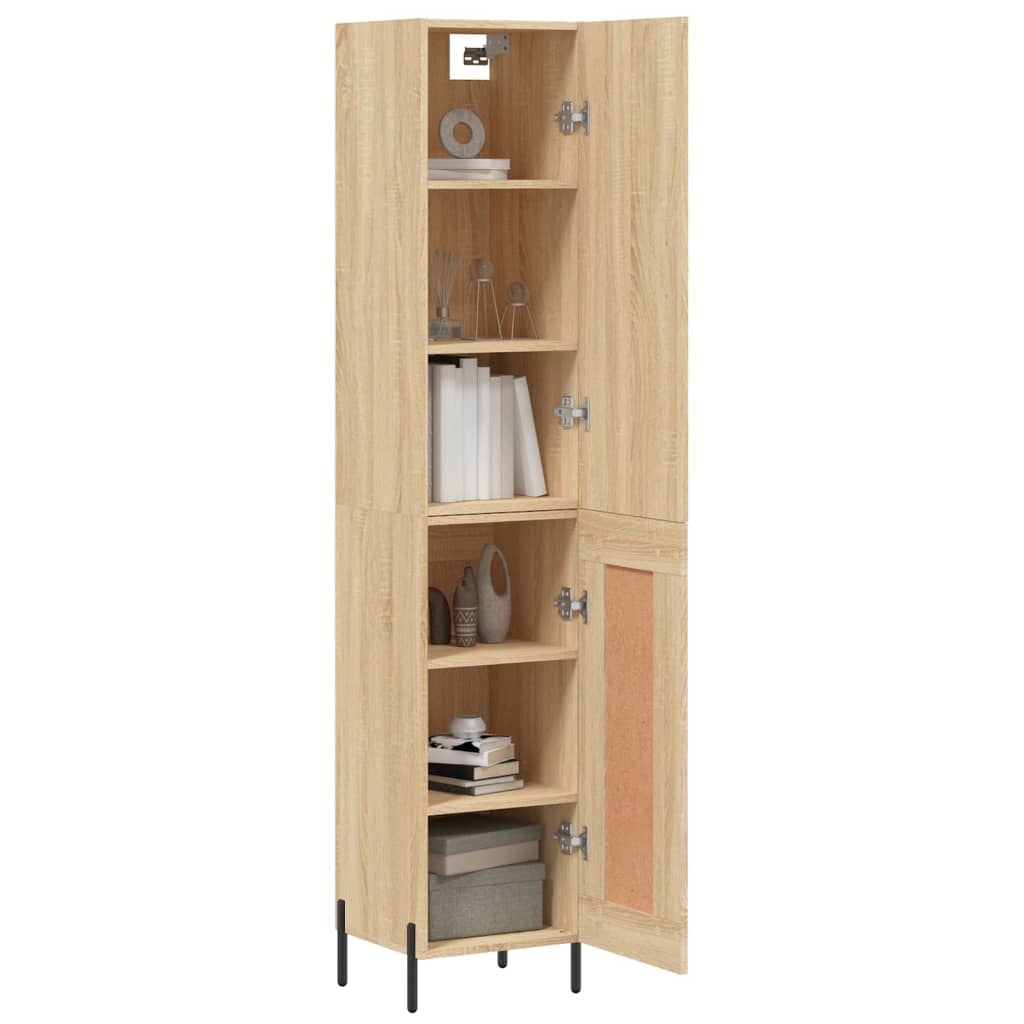 Highboard Sonoma-Eiche 34,5x34x180 cm Holzwerkstoff