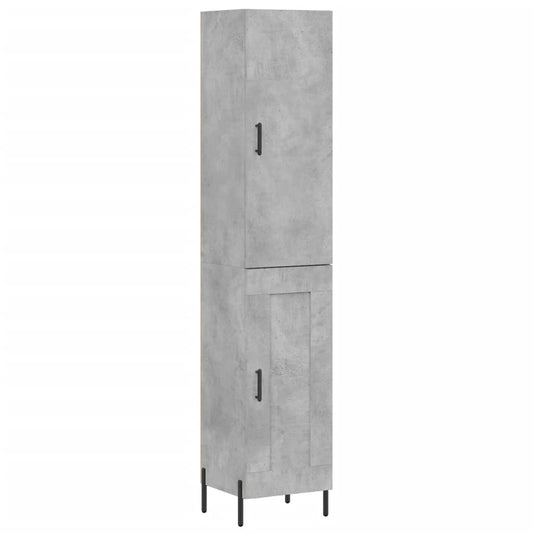 Highboard Betongrau 34,5x34x180 cm Holzwerkstoff