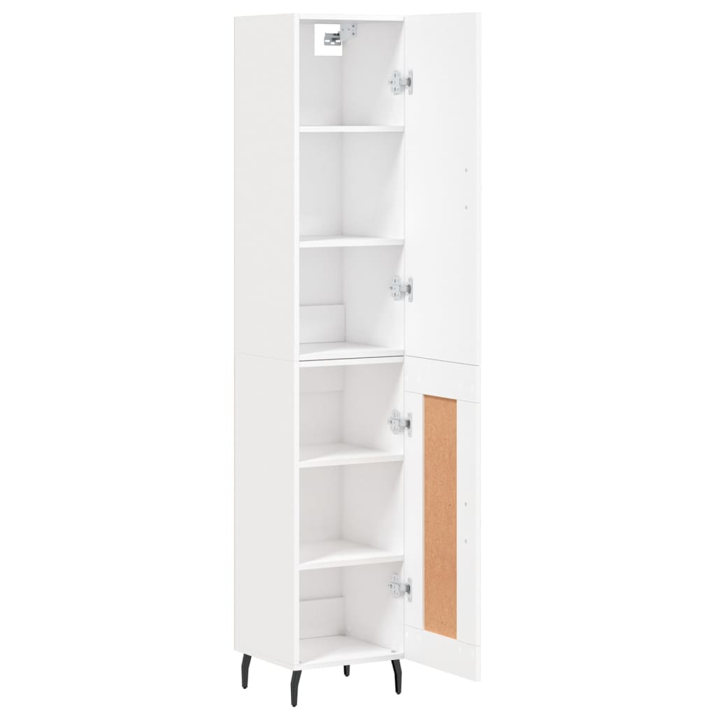 Highboard Weiß 34,5x34x180 cm Holzwerkstoff