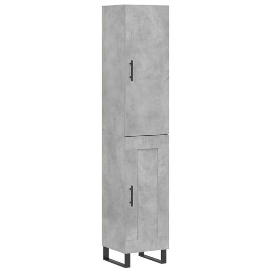 Highboard Betongrau 34,5x34x180 cm Holzwerkstoff