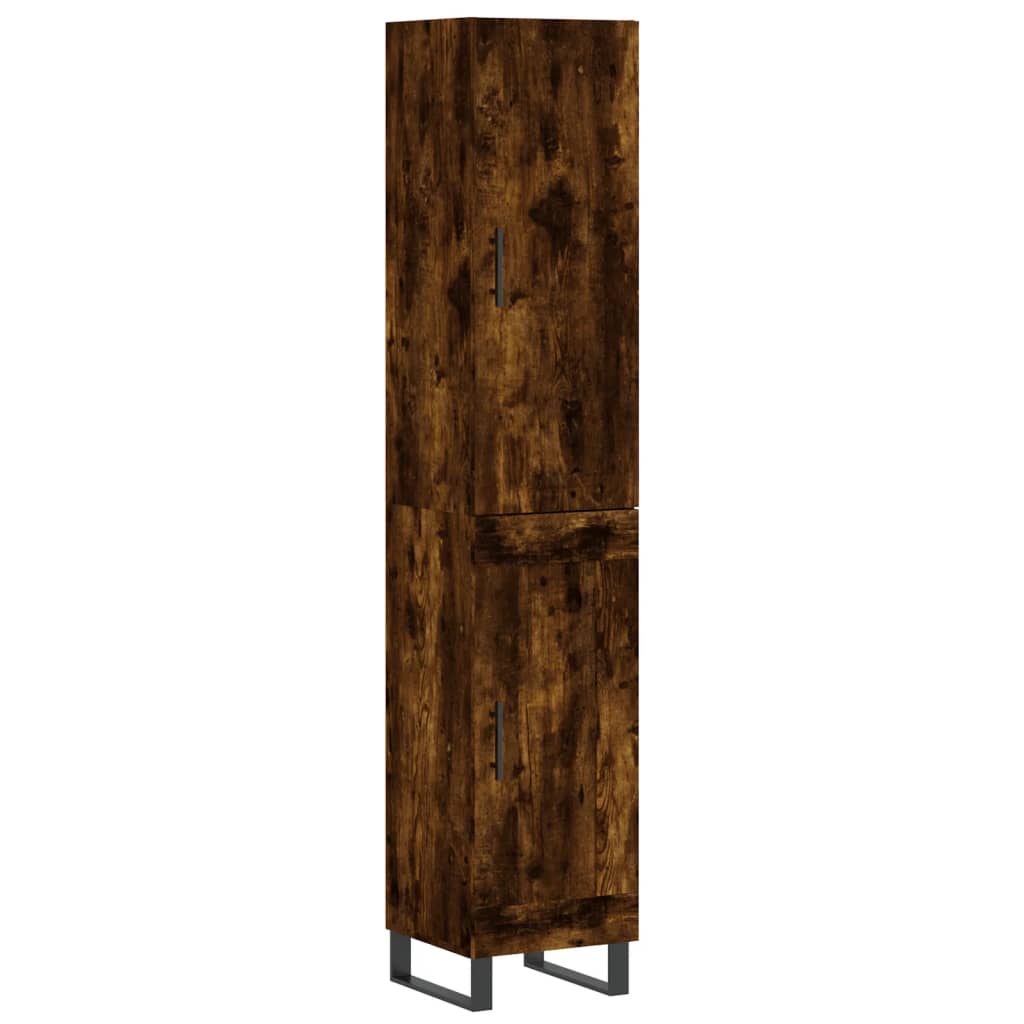 Highboard Räuchereiche 34,5x34x180 cm Holzwerkstoff