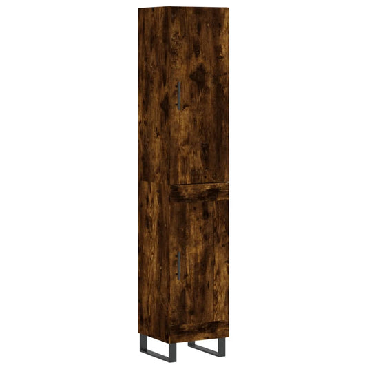 Highboard Räuchereiche 34,5x34x180 cm Holzwerkstoff