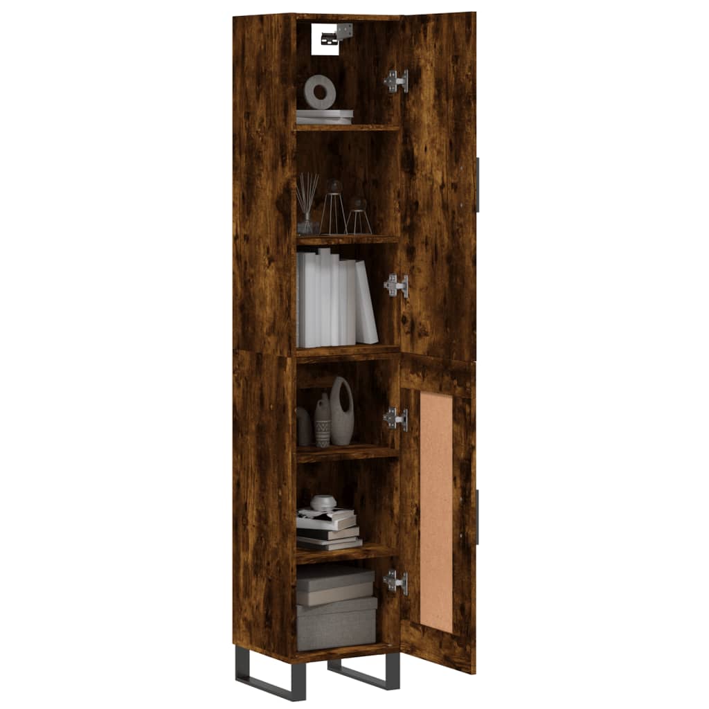 Highboard Räuchereiche 34,5x34x180 cm Holzwerkstoff