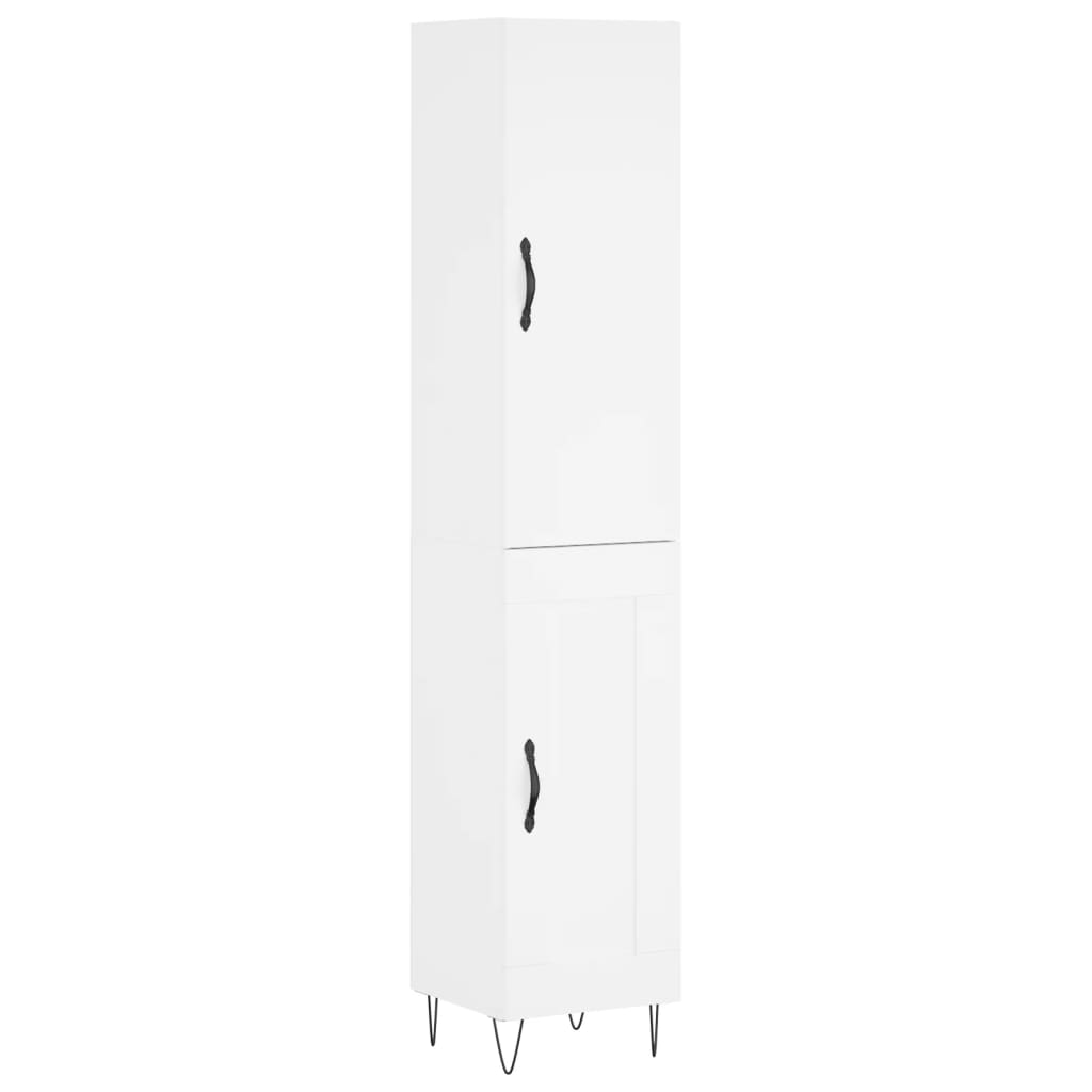 Highboard Weiß 34,5x34x180 cm Holzwerkstoff