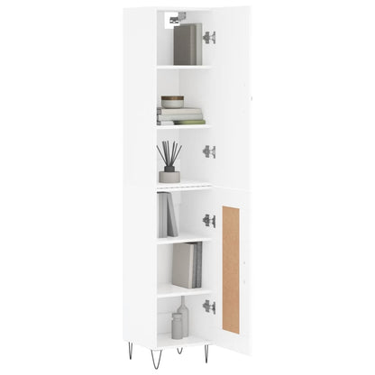 Highboard Weiß 34,5x34x180 cm Holzwerkstoff