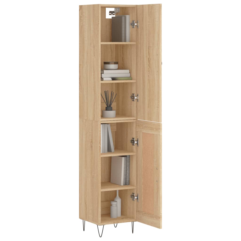 Highboard Sonoma-Eiche 34,5x34x180 cm Holzwerkstoff