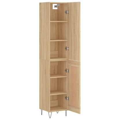 Highboard Sonoma-Eiche 34,5x34x180 cm Holzwerkstoff