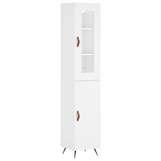 Highboard Hvid 34,5x34x180 cm Træmateriale