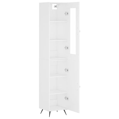 Highboard Hvid 34,5x34x180 cm Træmateriale