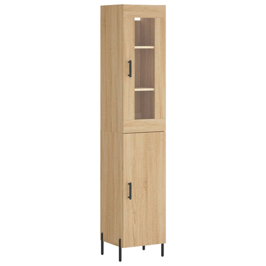 Highboard Sonoma-Eiche 34,5x34x180 cm Holzwerkstoff