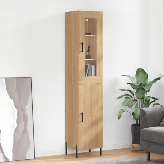 Highboard Sonoma-Eiche 34,5x34x180 cm Holzwerkstoff