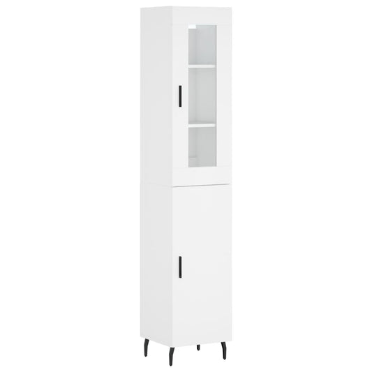 Highboard Weiß 34,5x34x180 cm Holzwerkstoff
